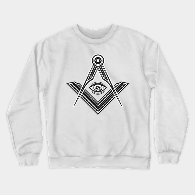 Illuminati logo concept. Freemasonry, Illuminati conspiracy logo template. Crewneck Sweatshirt by DenysHolovatiuk